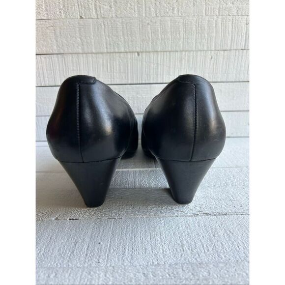 Dansko Women’s Black Leather Wedge Slip-On Comfort Heels Size 40 - Picture 5 of 12